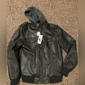 Mens Faux Leather Jacket